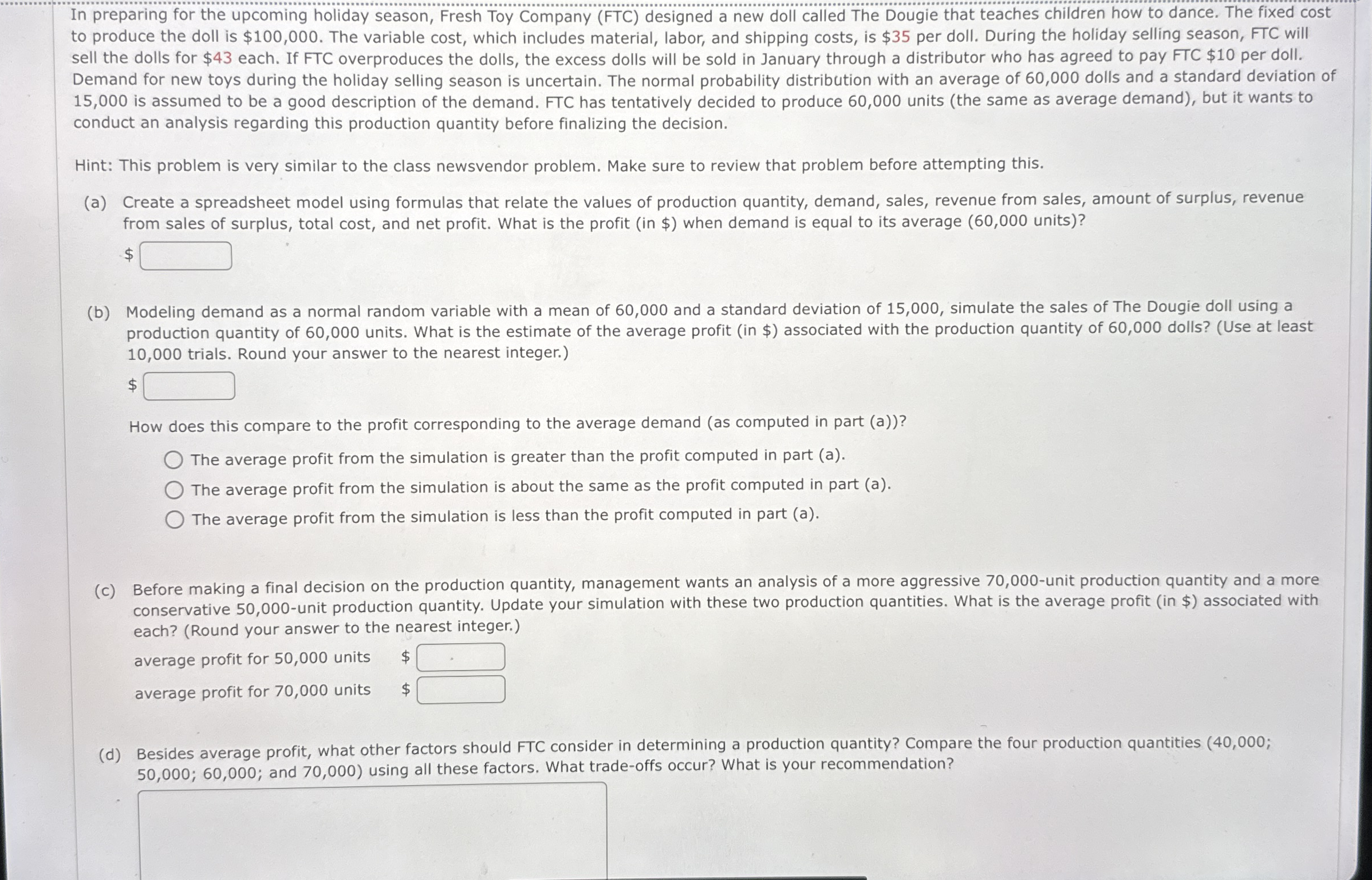 In preparing for the upcoming holiday season,