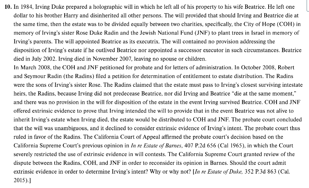 10. In 1984, Irving Duke prepared a holographic