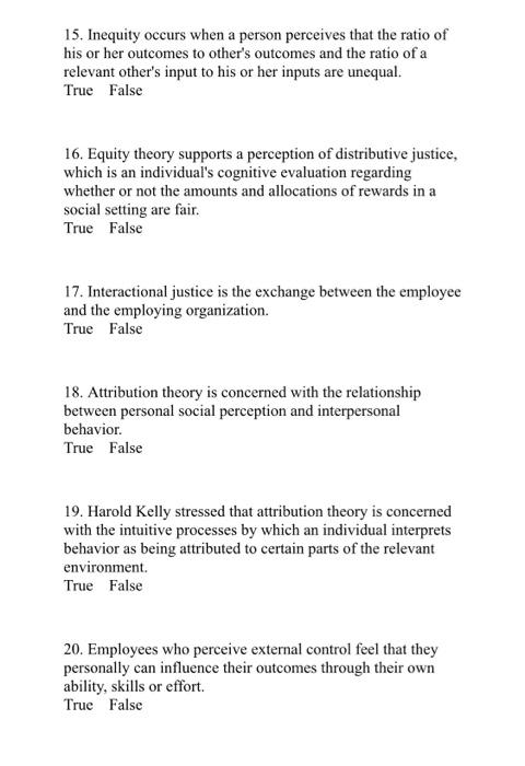 18. According the two-factor theory, which of the