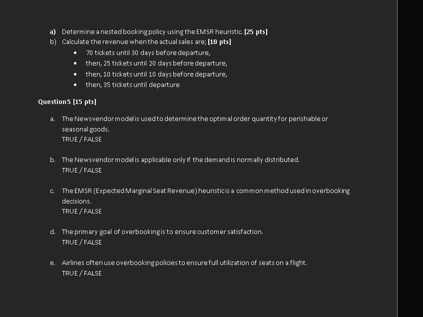 Question 4 [ 3 5 pts ] Ginger Airlines, a low -