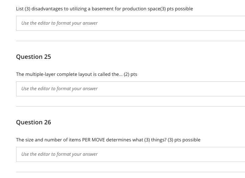 List ( 3 ) disadvantages to utilizing a basement