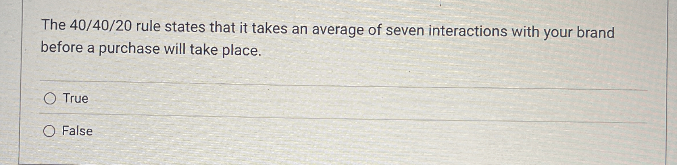 The 4 0 / 4 0 / 2 0 rule states that it takes an