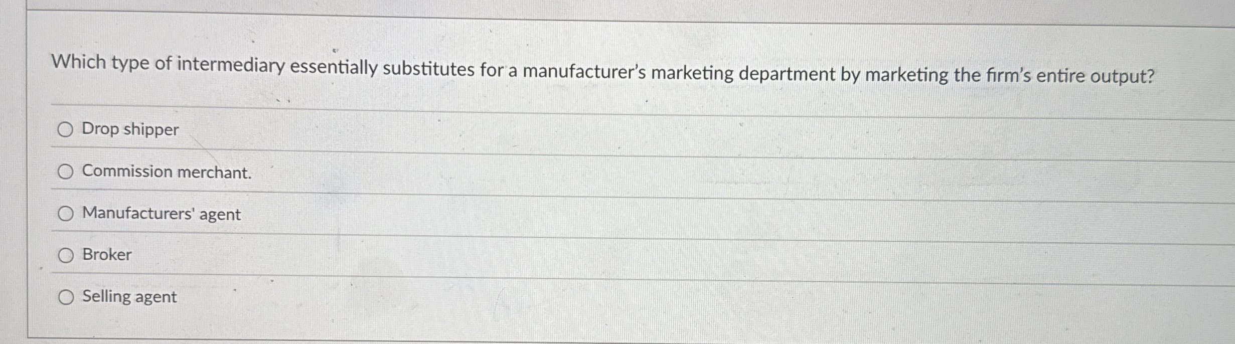 Which type of intermediary essentially