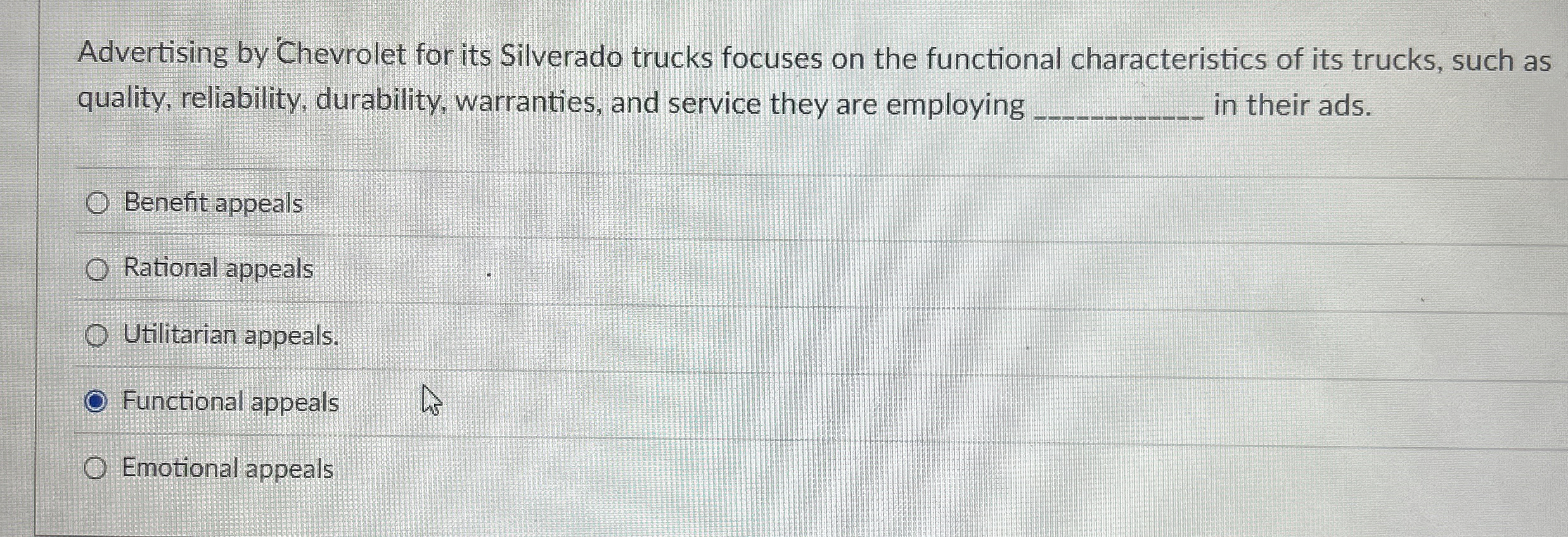 Advertising by Chevrolet for its Silverado trucks