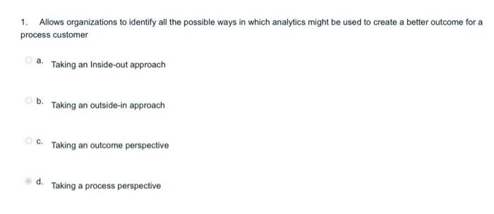 1. Allows organizations to identify all the
