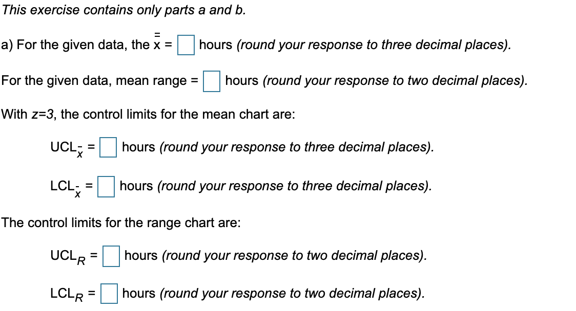 Refer to Table 56.1 - Factors for Computing