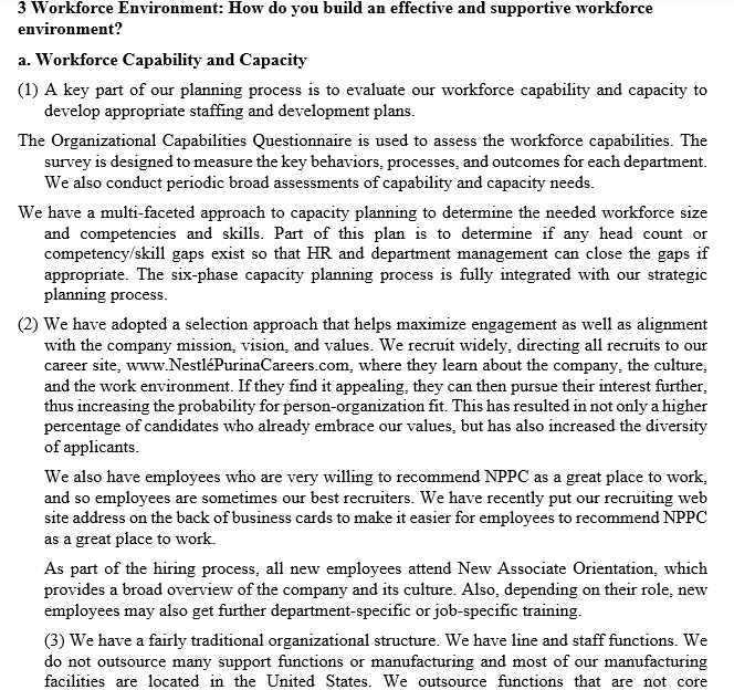 you will be given a Organization Profile in which