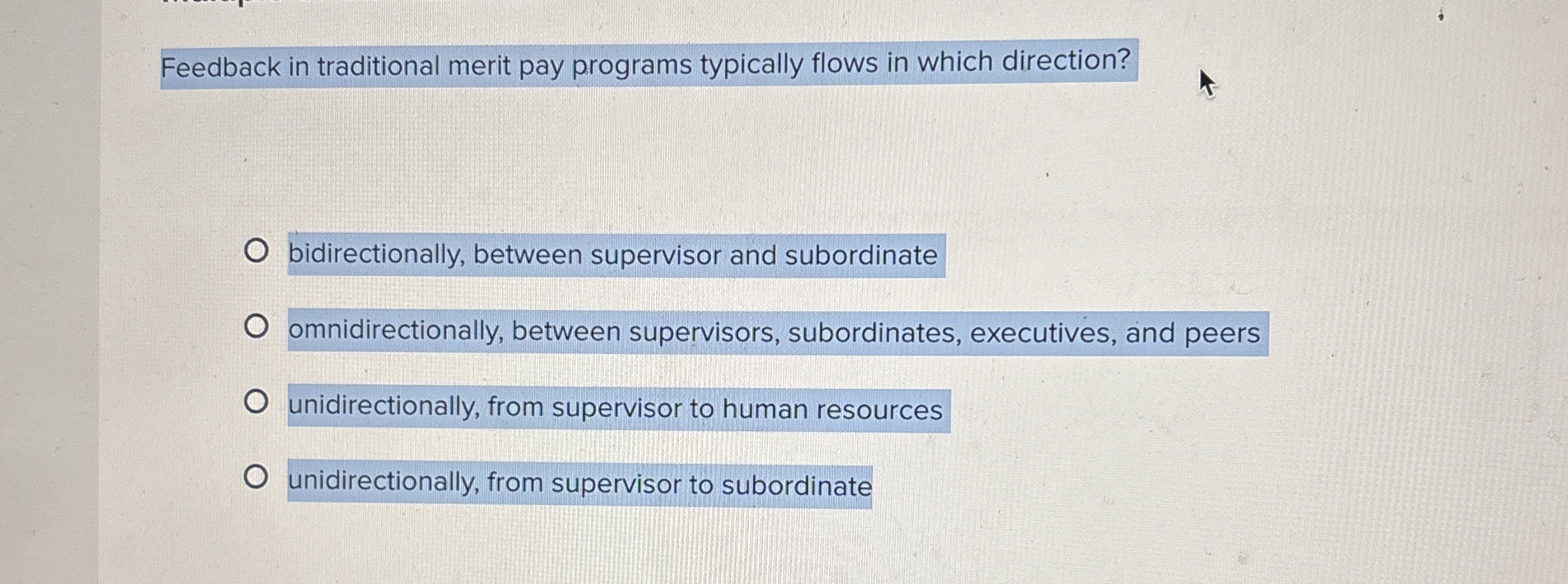 Feedback in traditional merit pay programs