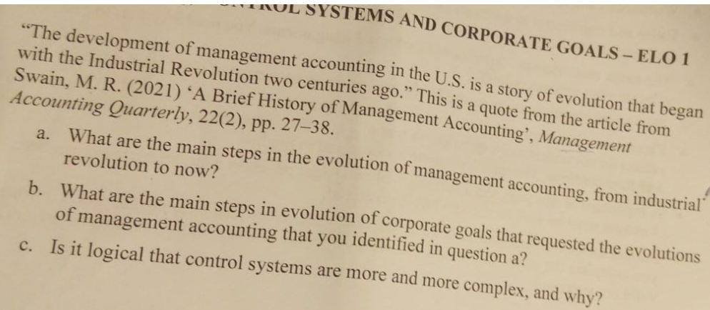 ONLY QUESTION (C) please JAUL SYSTEMS AND