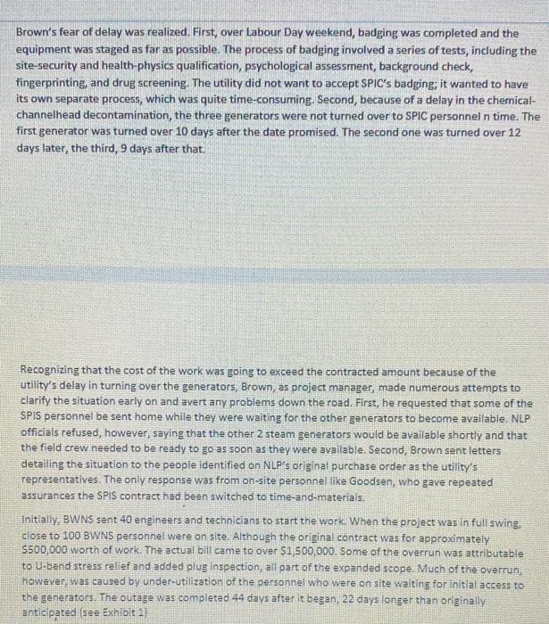 29. In the case study "The Project