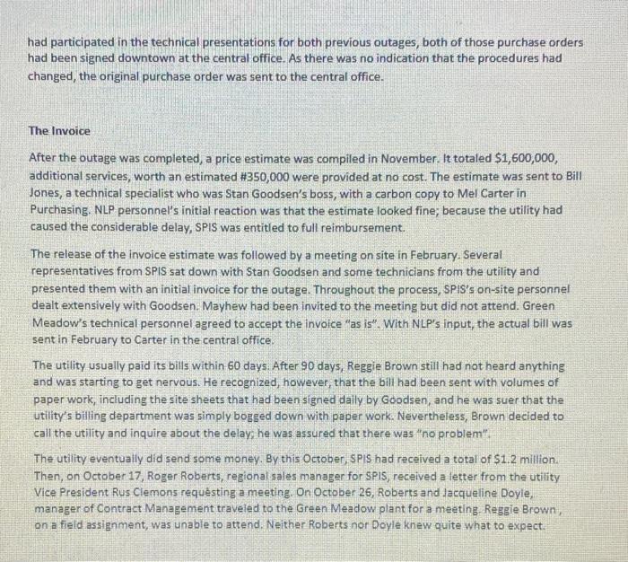 29. In the case study "The Project