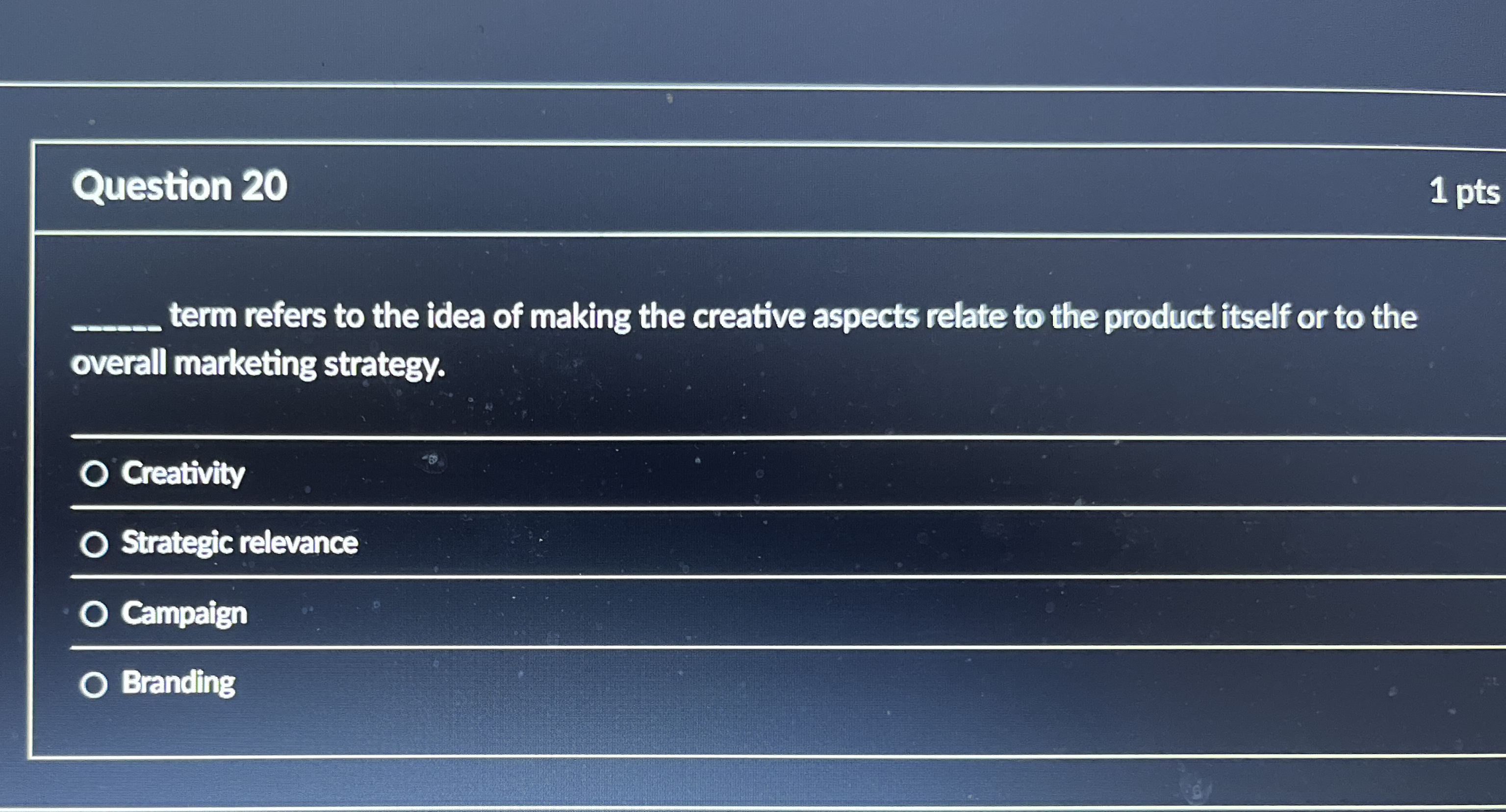 Question 2 0 1 pts q , term refers to the idea of