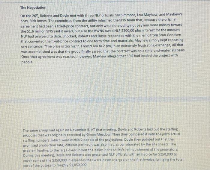 29. In the case study "The Project