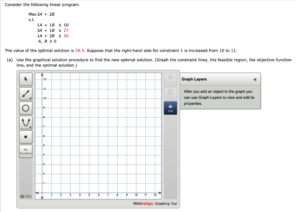 Consider the following linear program. Max 3A +
