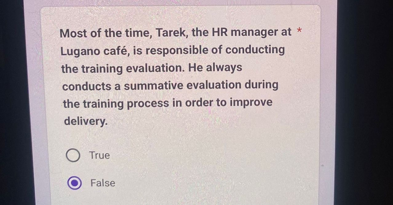 Most of the time, Tarek, the HR manager at *