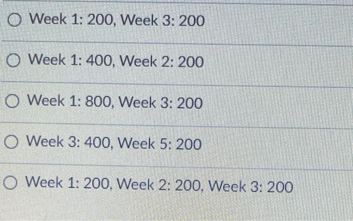 Given the following information, develop a