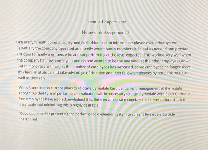 Technical Supervision Homework Assignment 7 Like