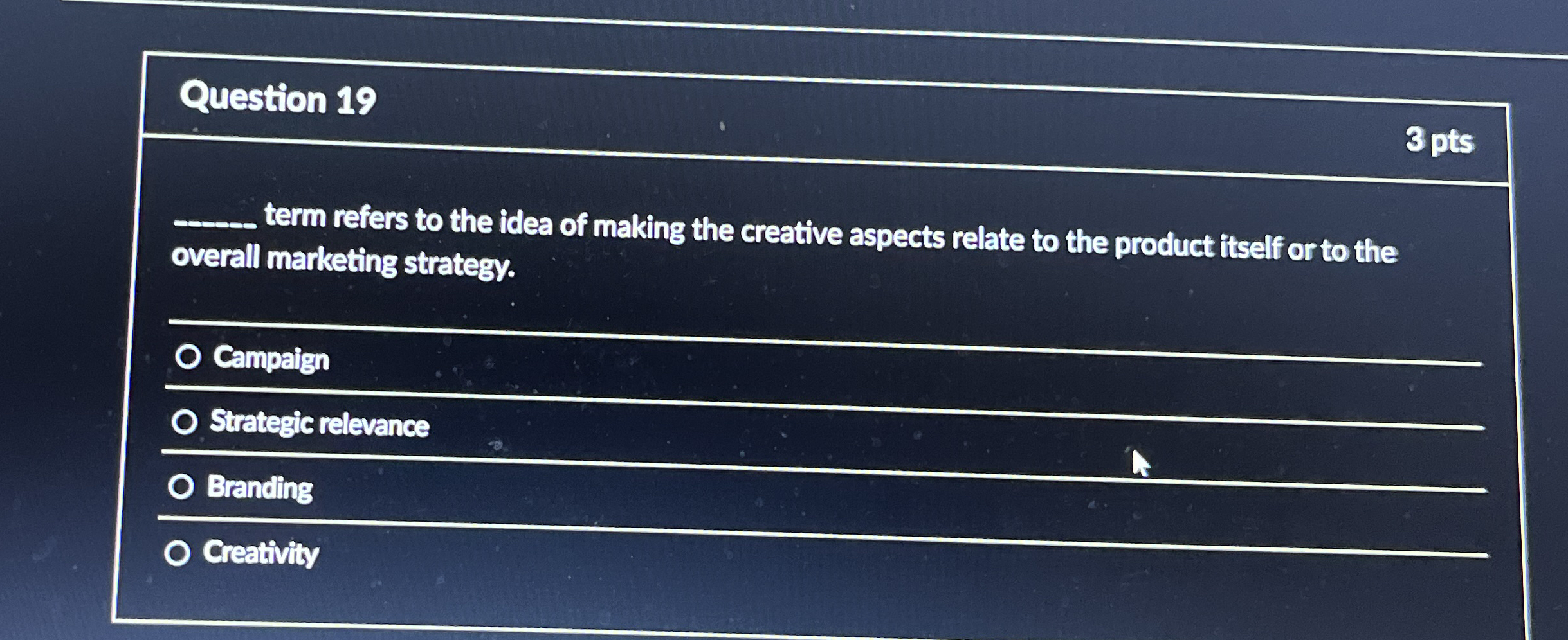 Question 1 9 3 pts q , term refers to the idea of