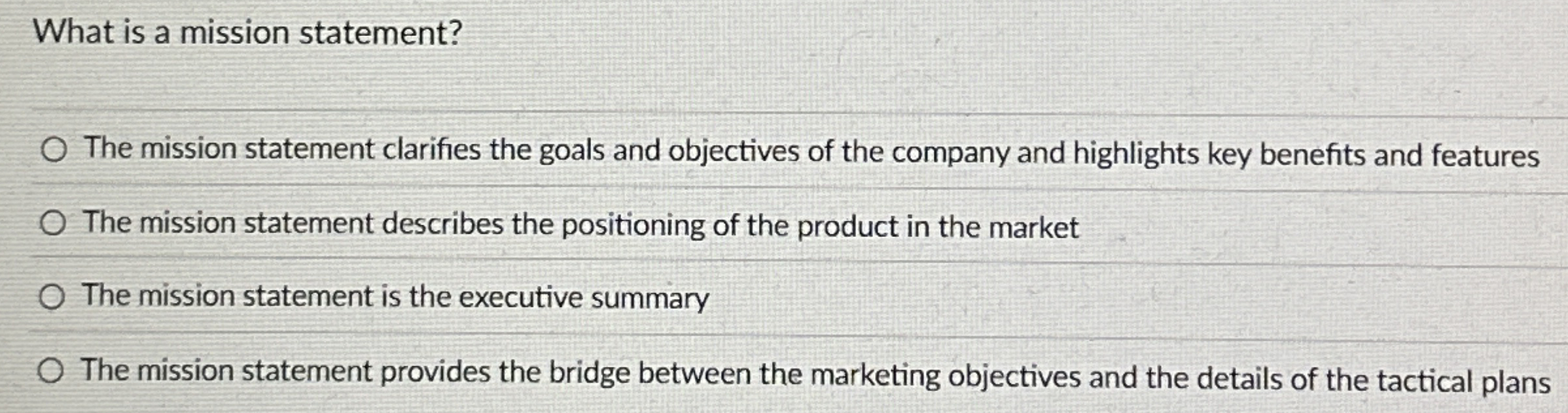 What is a mission statement? The mission