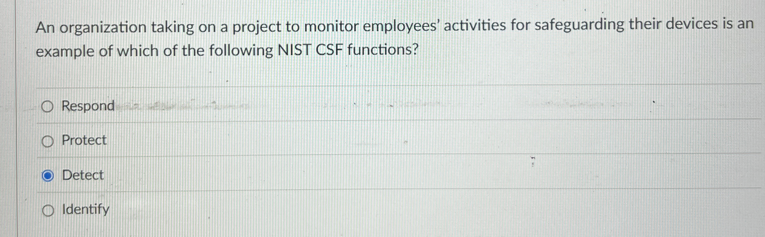 An organization taking on a project to monitor
