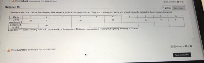 Chick Submit to complete this assessment so