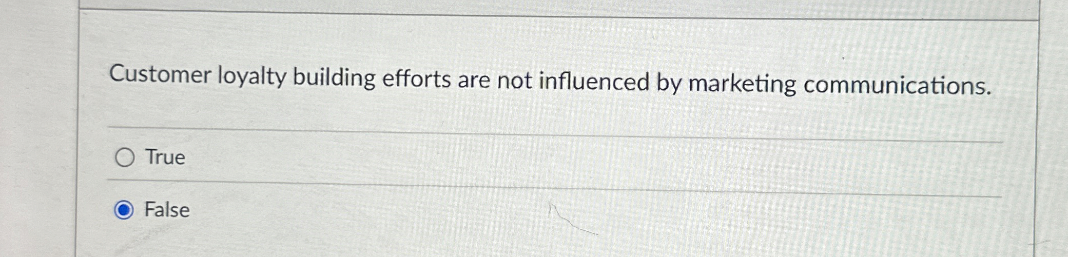 Customer loyalty building efforts are not
