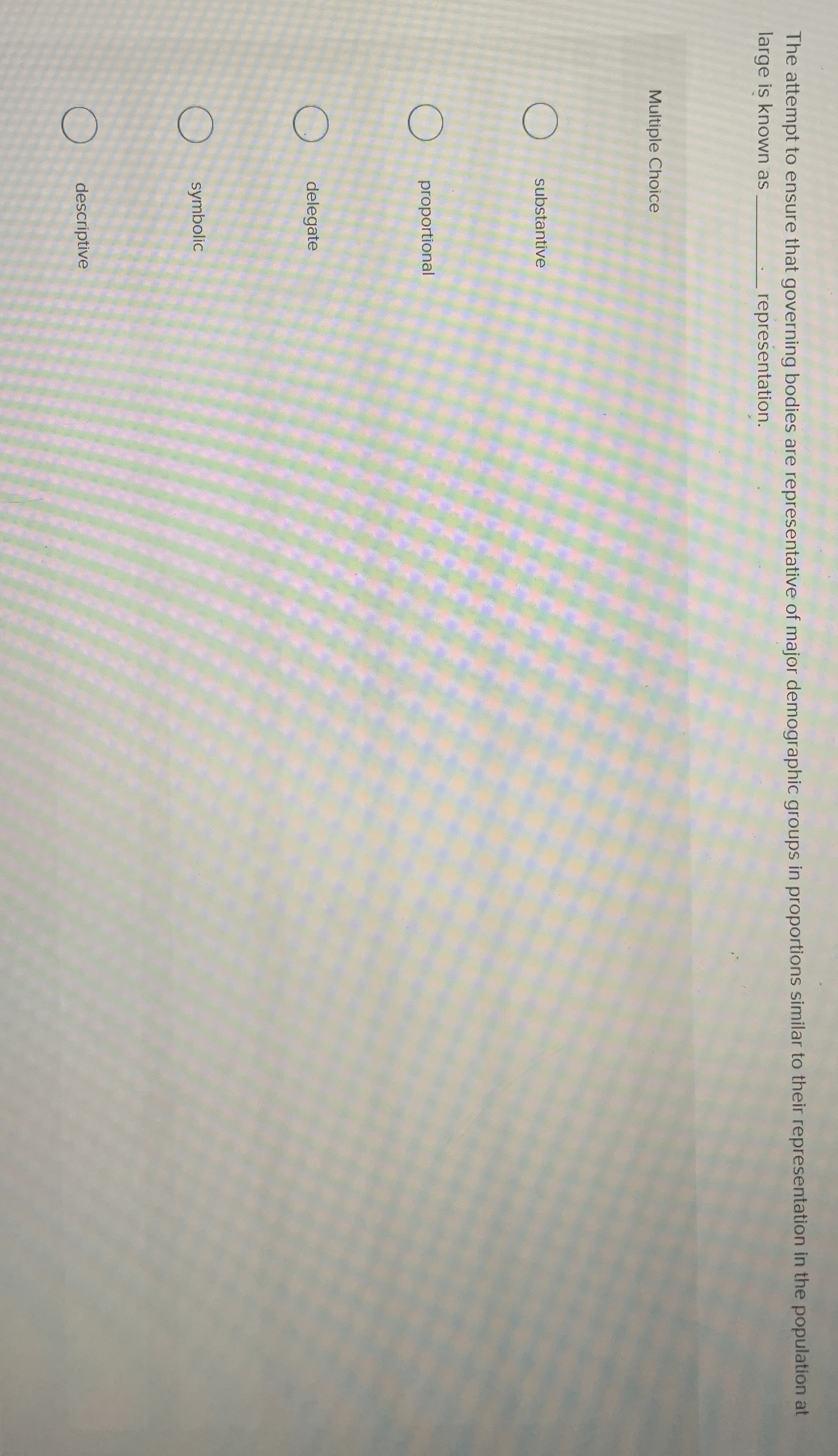 The attempt to ensure that governing bodies are