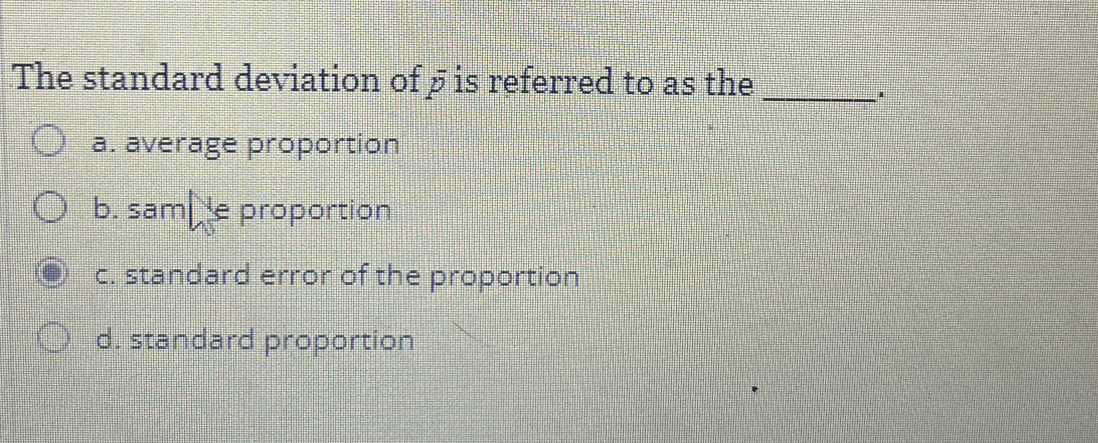 The standard deviation of ? b a r ( p ) is