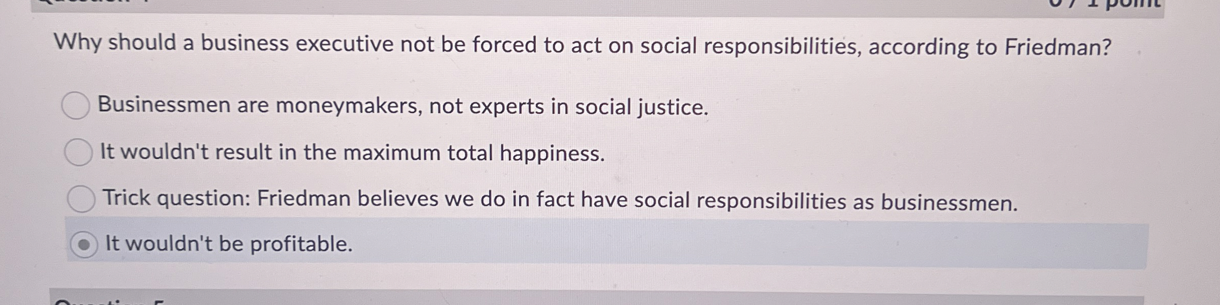 Why should a business executive not be forced to