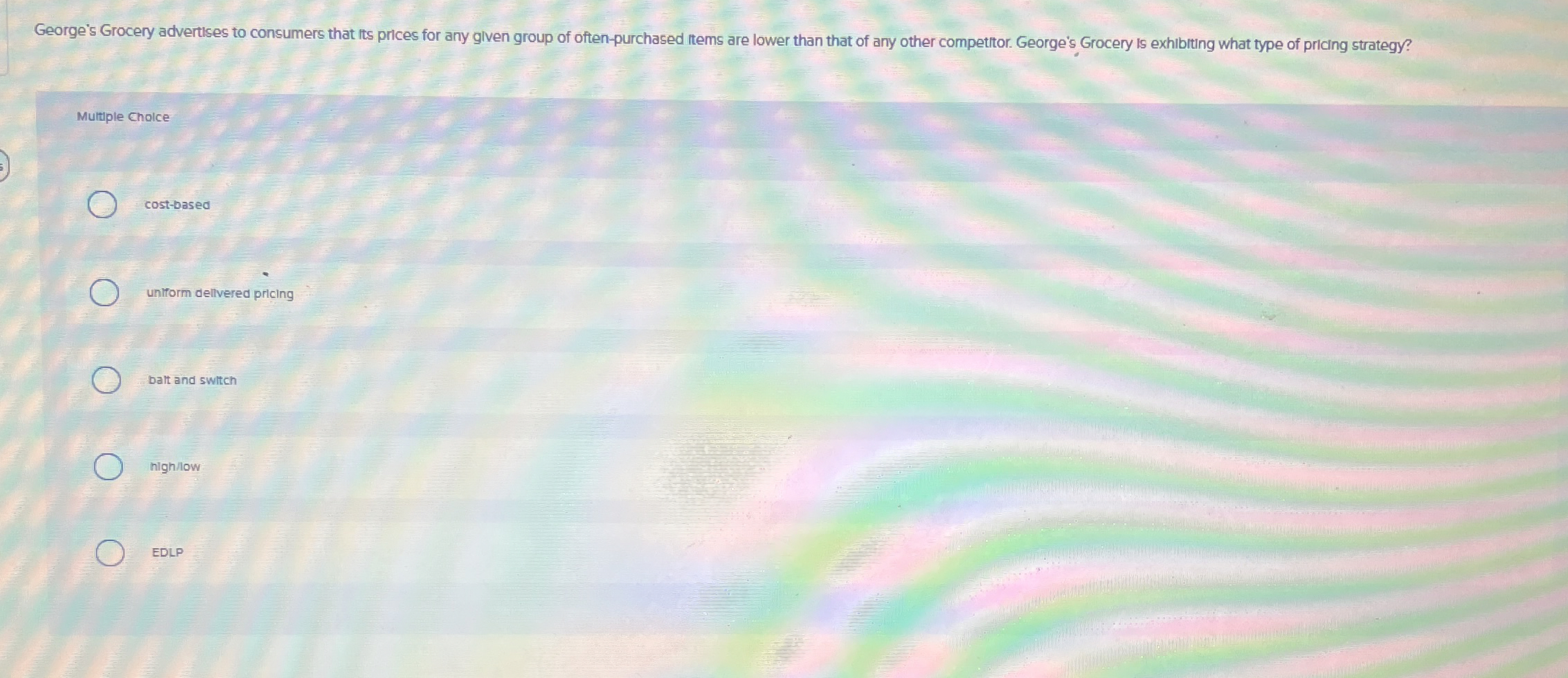 George's Grocery advertises to consumers that its