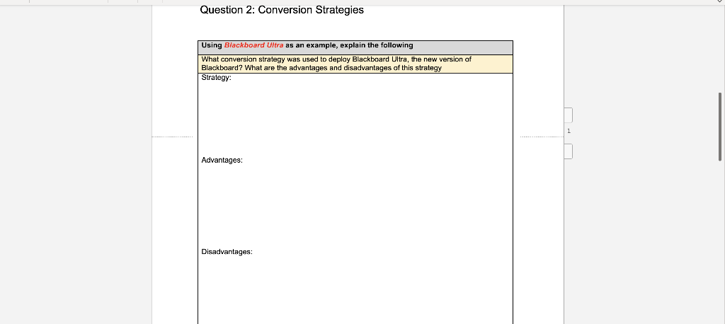 Question 2: Conversion Strategies Using
