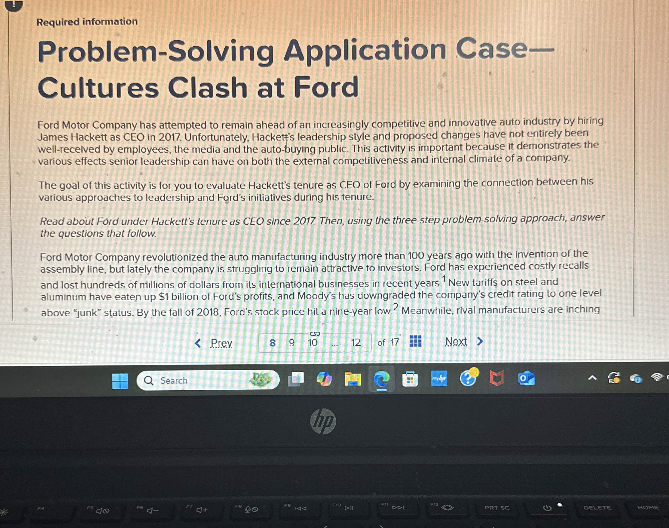 Required information Problem - Solving