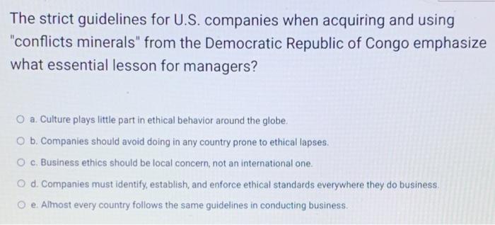 The strict guidelines for U.S. companies when