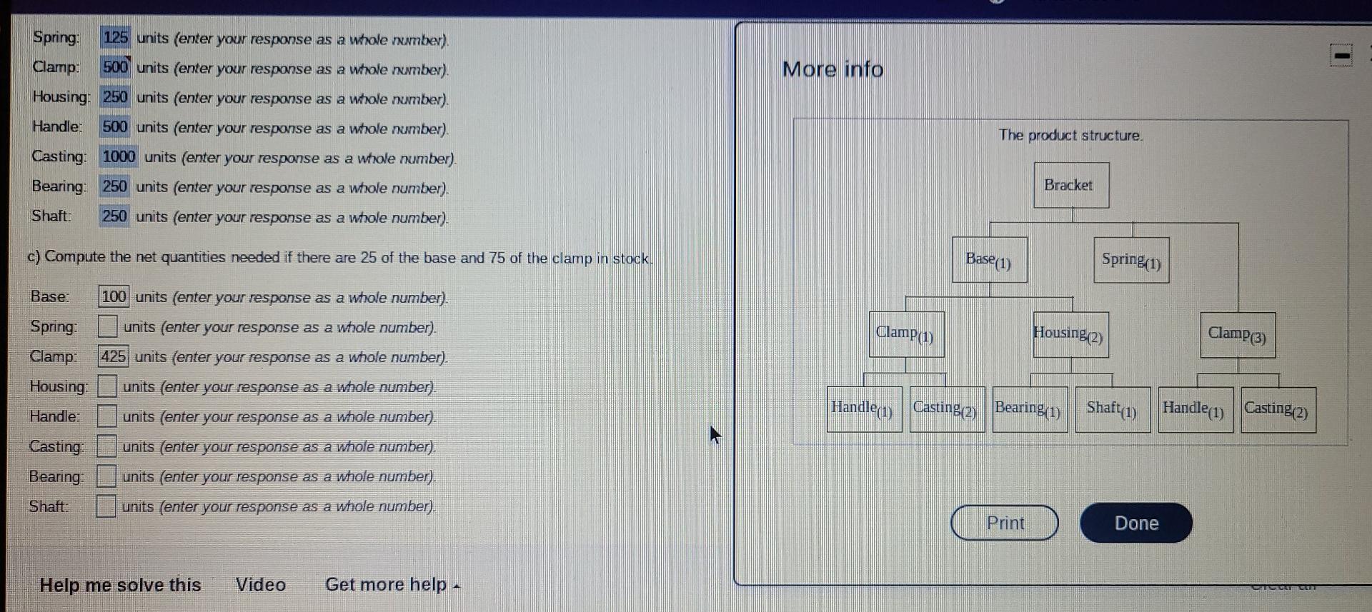 can you please solve for C and explain how you