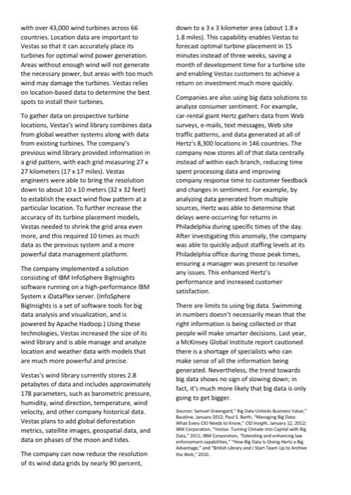 MIS 201/ISY 102 CASE STUDY II BIG DATA, BIG