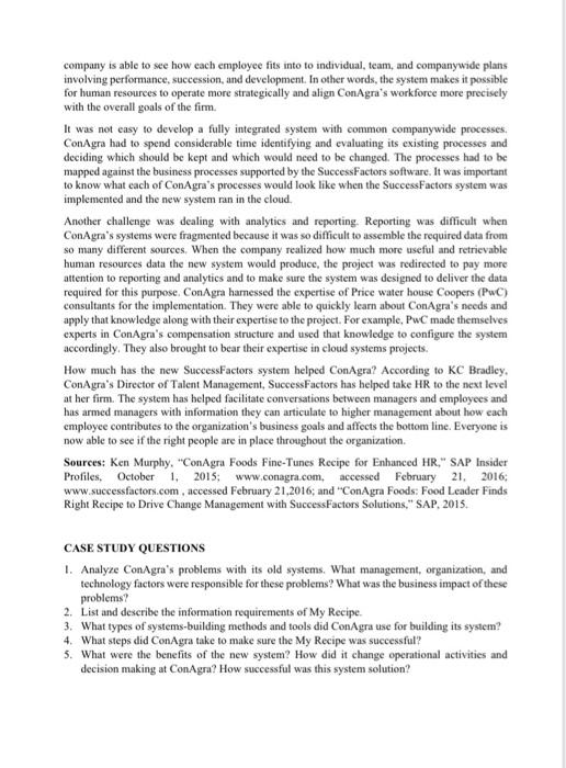 please don't take answer from google Case Study