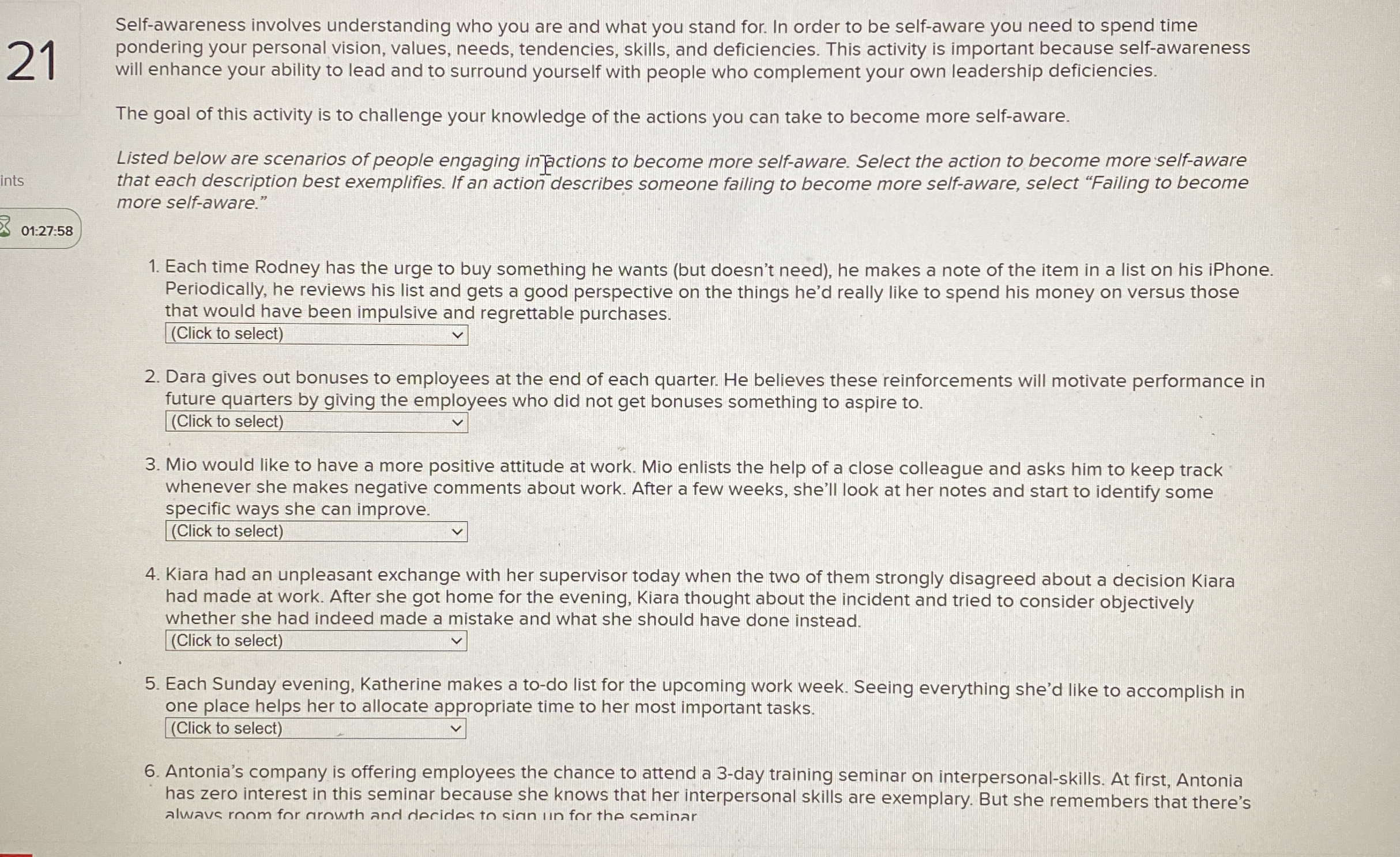 2 1 Self - awareness involves understanding who