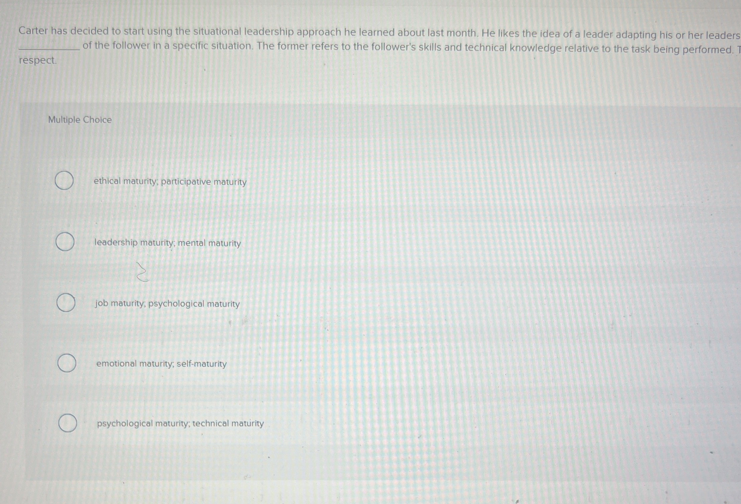 Carter has decided to start using the situational