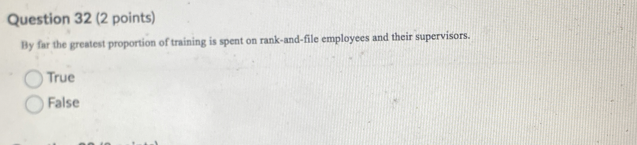 Question 3 2 ( 2 points ) By far the greatest