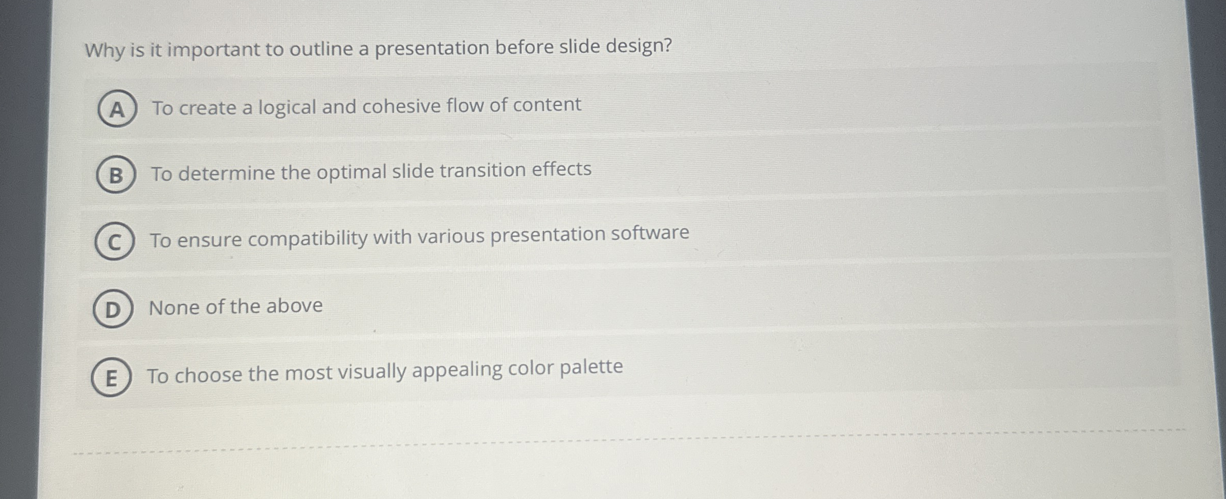Why is it important to outline a presentation
