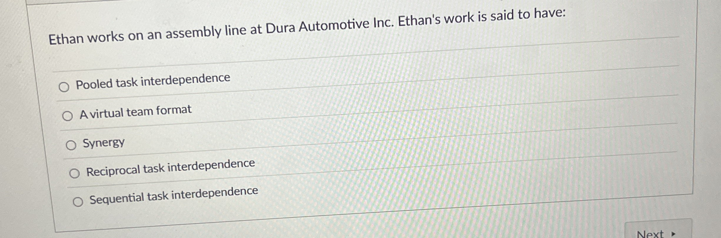 Ethan works on an assembly line at Dura