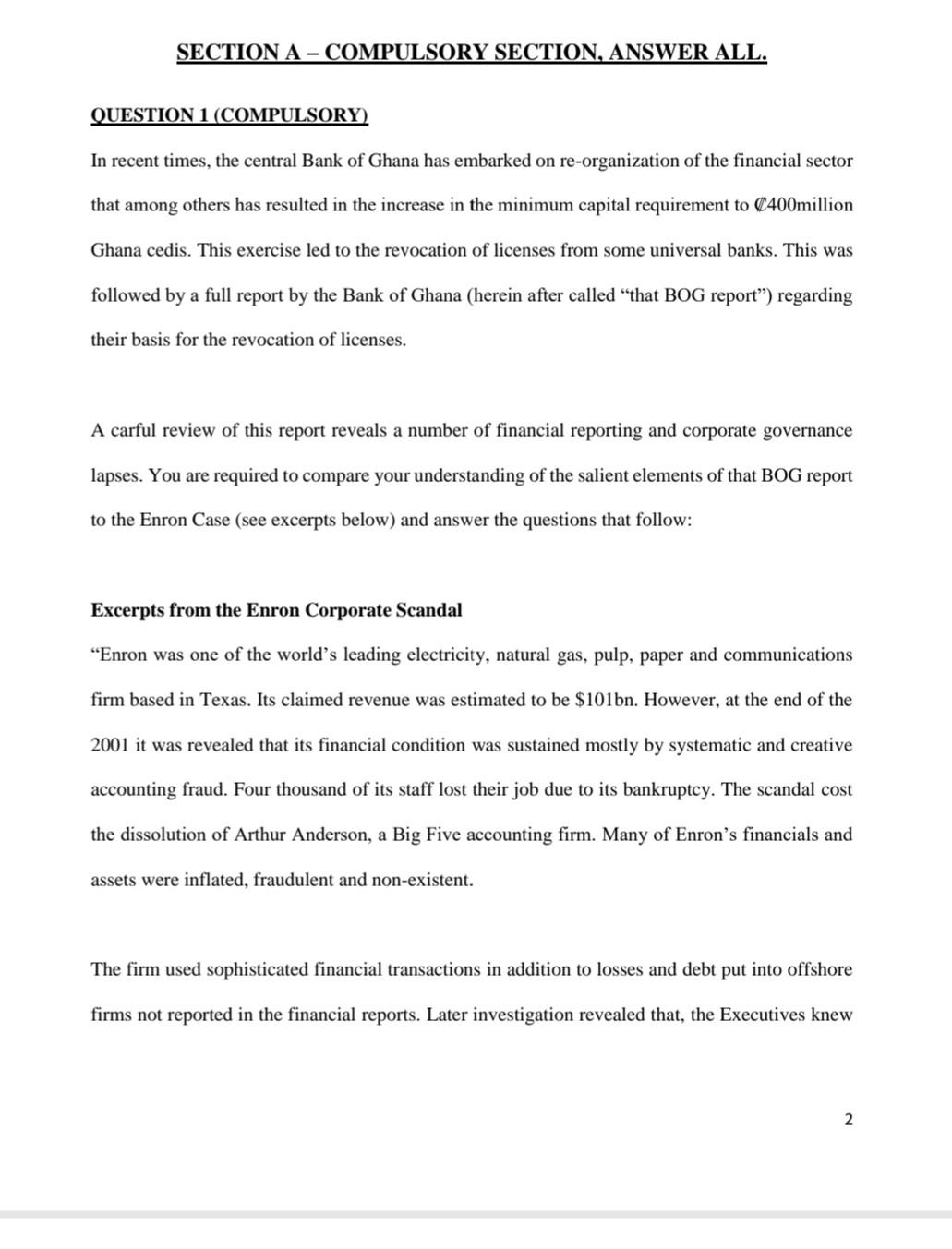 strategic management question 1 SECTION