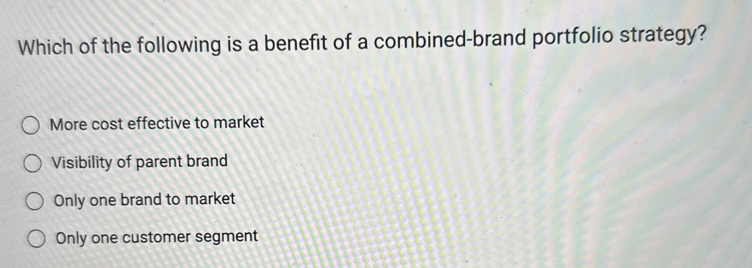 Which of the following is a benefit of a combined