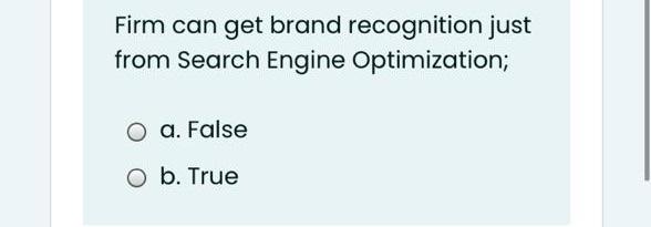 Firm can get brand recognition just from Search
