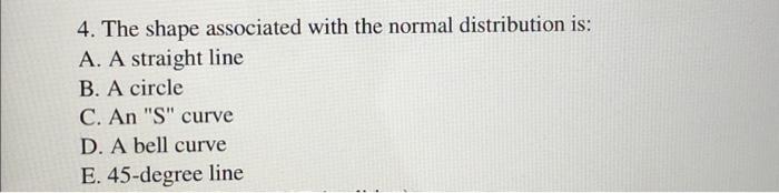 4. The shape associated with the normal