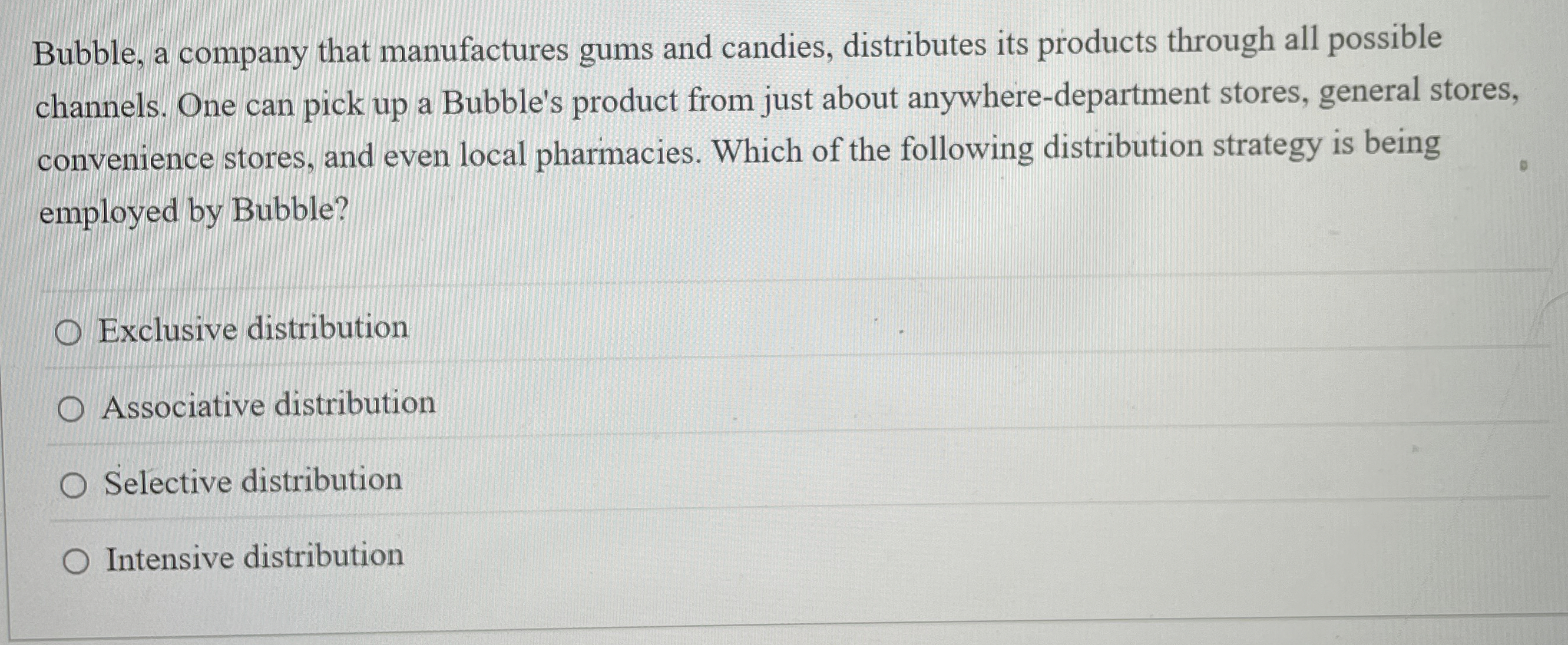 Bubble, a company that manufactures gums and