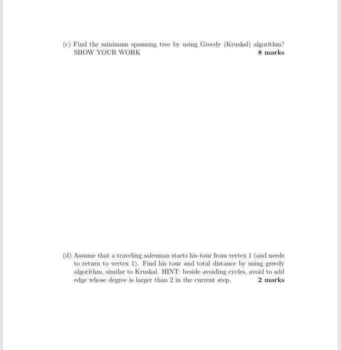 5. Minimum spanning tree and travelling salesman.