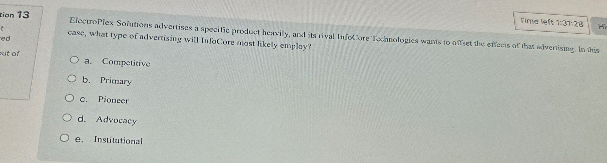 Time left 1 : 3 1 : 2 8 ElectroPlex Solutions
