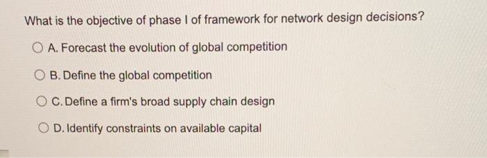 What is the objective of phase I of framework for