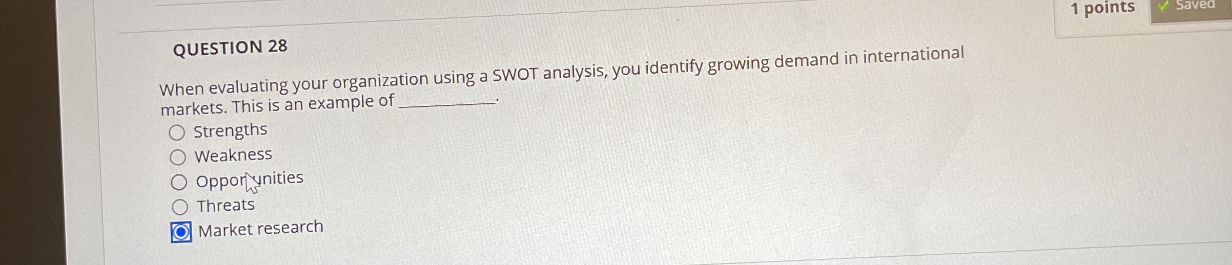 1 points QUESTION 2 8 When evaluating your